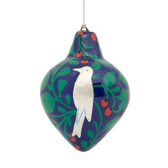 Navy blue and silver lantern decoration